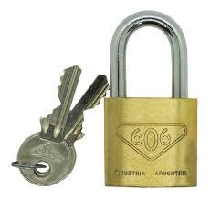 CANDADO 606  HERMANAD. TRABA SIMPLE 40 MM