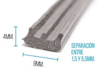 BURLETE AUTOAHDESIVO PERFIL E BLANCO